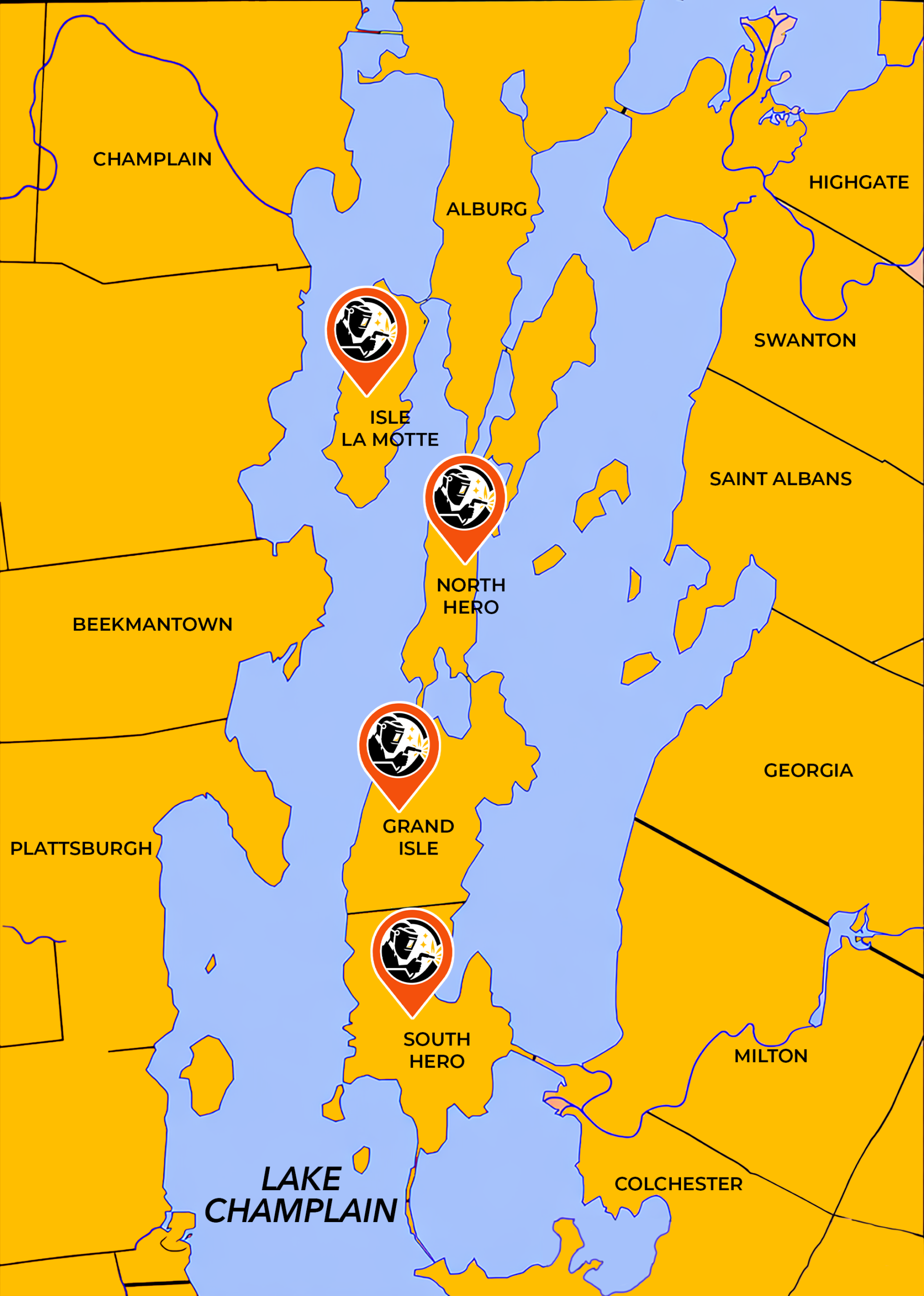 Island Welders Service Area Map Island Welders service area map